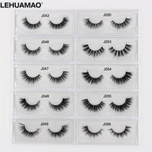 LEHUAMAO Mink Eyelashes Long Lasting 3D mink lashes Cross thick extension Mink False Lashes High Volume Dramatic eye lashes New lehuamao mink eyelashes 3d mink false eyelashes handmade mink collection 3d dramatic lashes 50 pairs eyelash extension free dhl