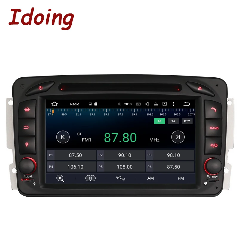Top Idoing 2Din Steering Wheel For Mercedes/Benz/W209/203 Android 7.1 Car DVD Multimedia Video Player HD Touch Screen GPS Navigation 1