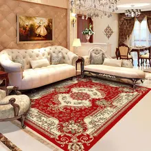 Европейский роскошный резной жаккардовый утолщенный ковер большой прикроватный коврик с высокой адсорбцией Противоскользящие коврики для гостиной спальни отеля напольный коврик