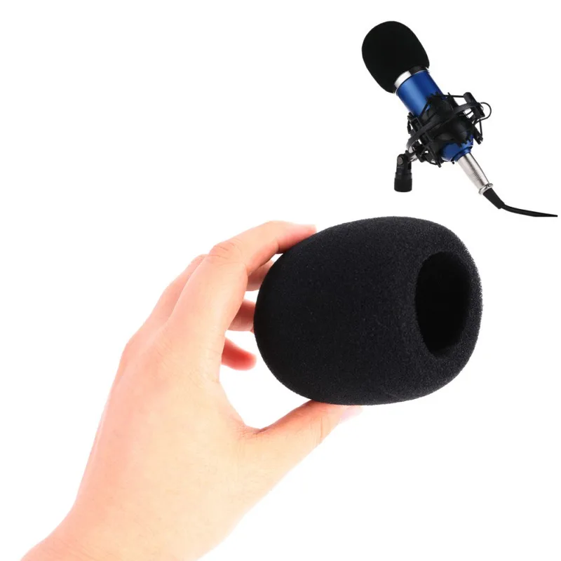 Universal Black Handheld Stage Foam Ball Type Mic Anti Saliva