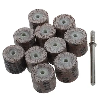 

12 x 14 x 3mm 120-Grit Brush Grinding Tool Flap Wheel (10 Pieces)