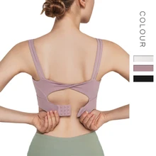 Женское нижнее белье для бега, бюстгальтер для йоги без стального кольца, тонкий бюстгальтер для фитнеса, спортивный топ