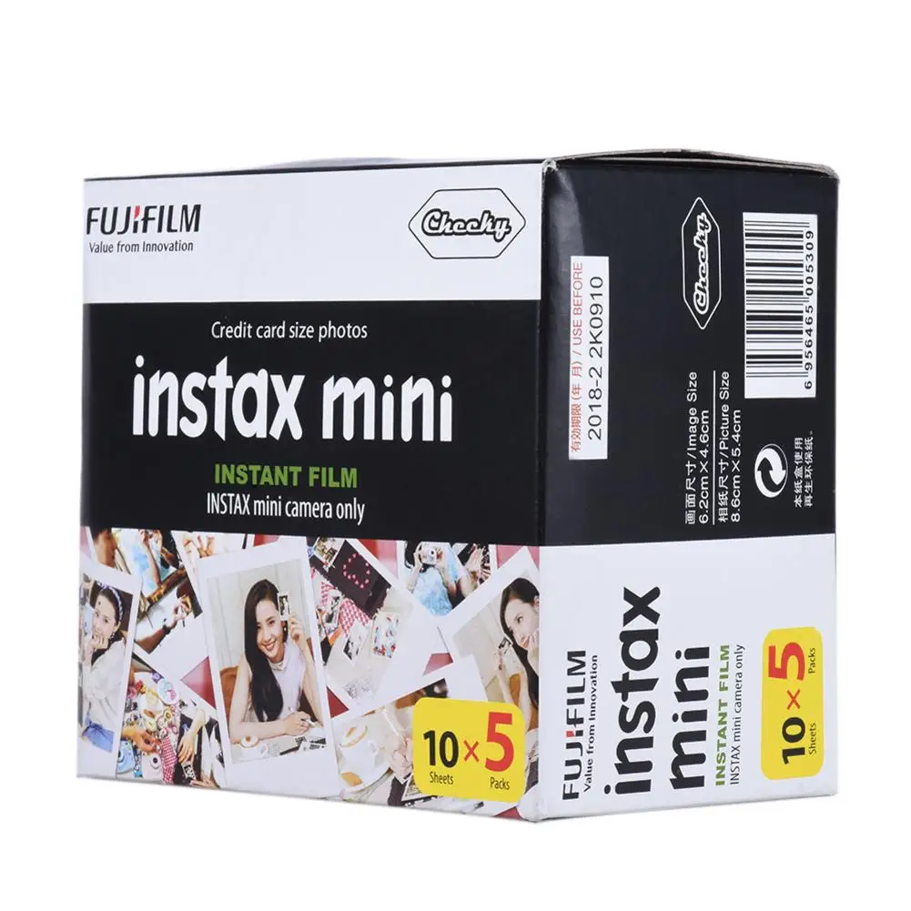 Fujifilm Instax Mini 9 Film white 3 inch 10 20 30 40 50 60 100 Sheets For Polaroid FUJI Instant Photo Camera Mini 9 8 7s 70 90 - Цвет: 50 sheets wide edge