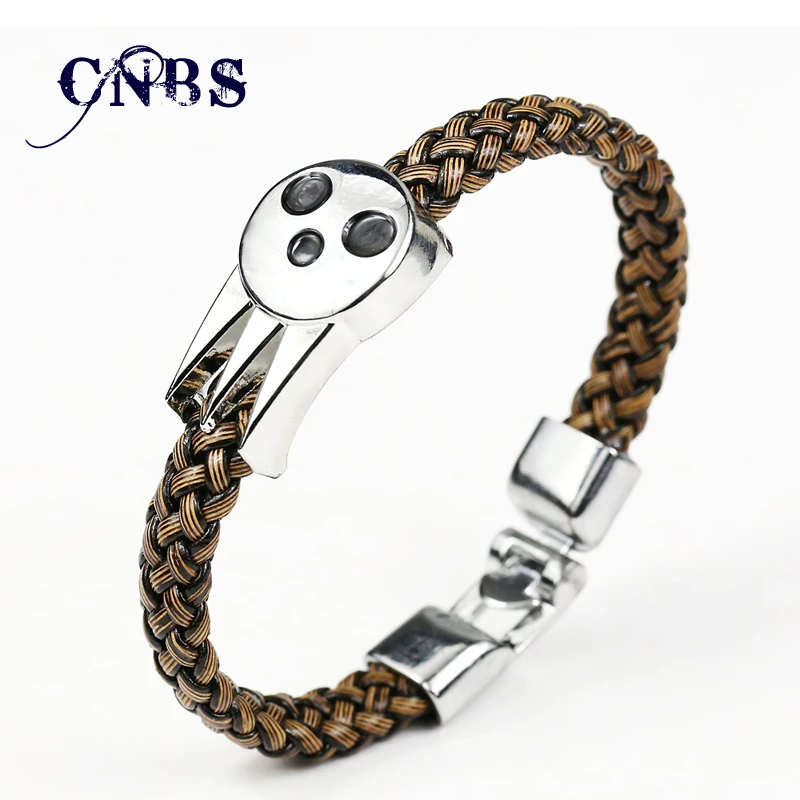 

HOT Anime Soul Eater SOULEATER Bracelet & Bangles Soul Logo Leather Weave Jewelry Can drop shipping