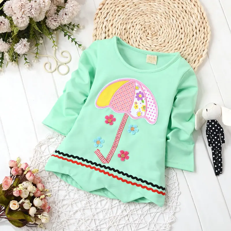 2016 Szpring autumn kids t shirt girls font b bottoming b font t shirt Korean kids