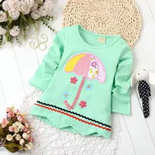 2016 Szpring autumn kids t shirt girls font b bottoming b font t shirt Korean kids