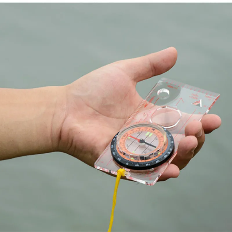 Multi-Function Pointer Compasses Ruler Magnifier Protractor Compasses Universal for Outdoor Camping Hiking Adventure Gifts Multi-Function Pointer Compasses Ruler Magnifier Protractor Compasses Universal for Outdoor Camping Hiking Adventure Gifts