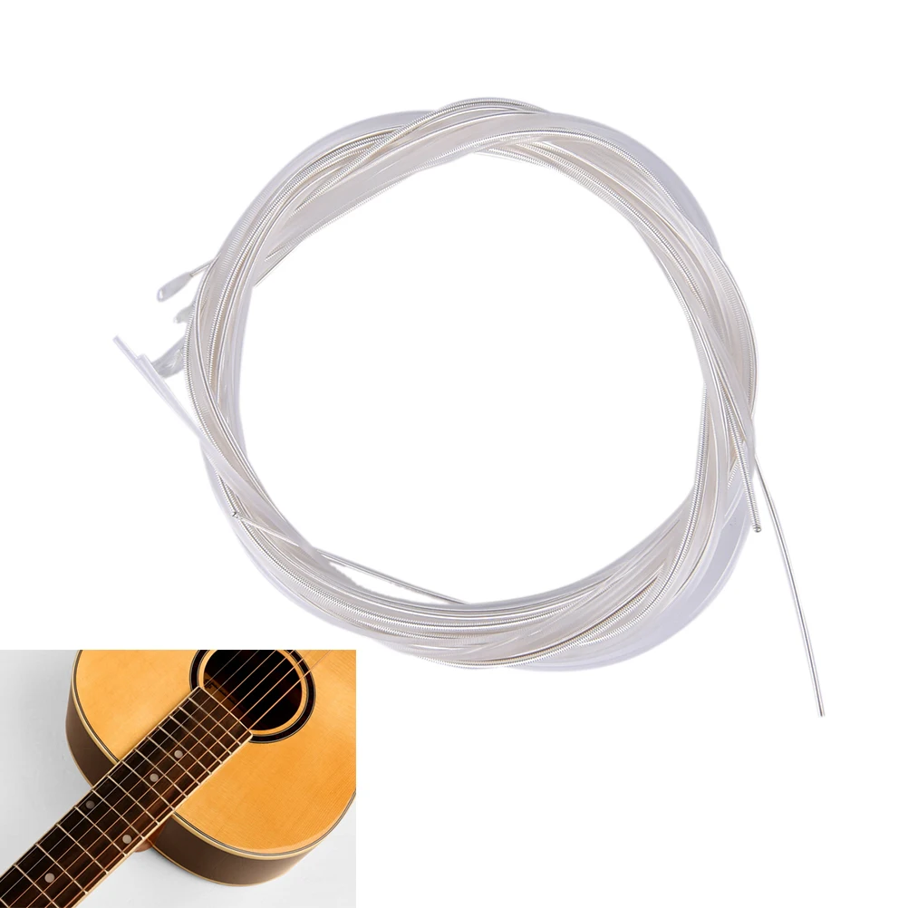 6 Pcs 1M Guitar Strings Nylon Silver Plating Set Super Light Guitarra