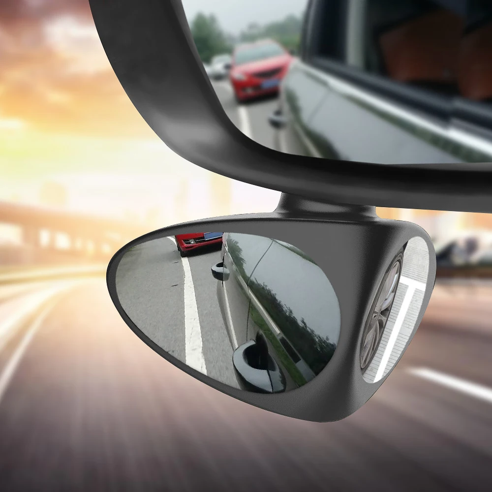 

2 in 1 Car Blind Spot Mirror Wide Angle Mirror 360 Rotation Adjustable Convex Rear View Mirror View front wheel Car mirror