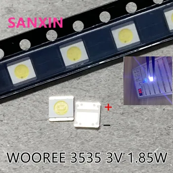 

300pcs FOR Original WOOREE LED light-emitting Light Beads Cool white 3535 3V 1.85W LED LCD TV Backlight for Application