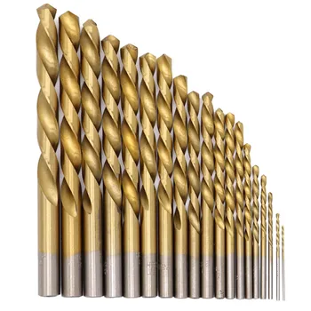 

19pcs HSS Twist Drill Bit 1-10mm HSS Twist Drilling Bit for Electrical Drill Woodworking Power Tool