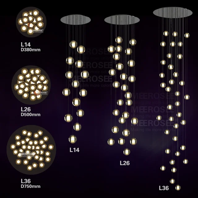Modern Sphere Lights Led Meteor Shower Crystal Chandelier Modern Sphere Lights Led Meteor Shower Crystal Chandelier Light Fixtures Lamp Home Decors Guaranteed