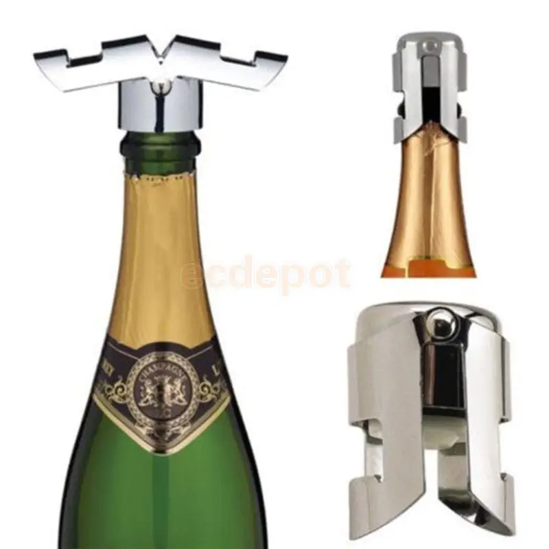 

Stainless Steel Sparkling Sealer Wine Storage Bottle Stopper Plug Cap Cork