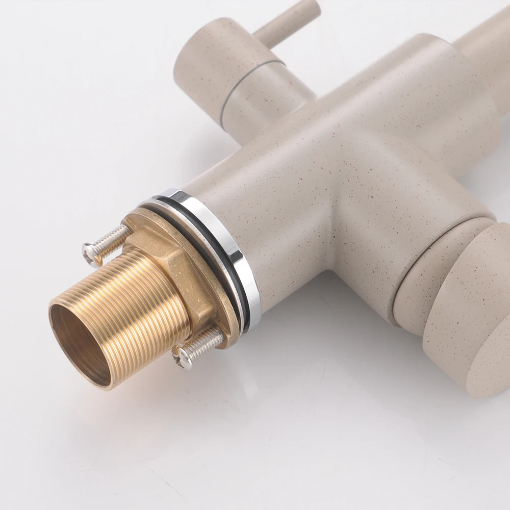 Comprar Cocina grifo con filtro de agua con Dot latón purificador grifo doble rociador agua potable grifo fregadero grifo mezclador Torneira