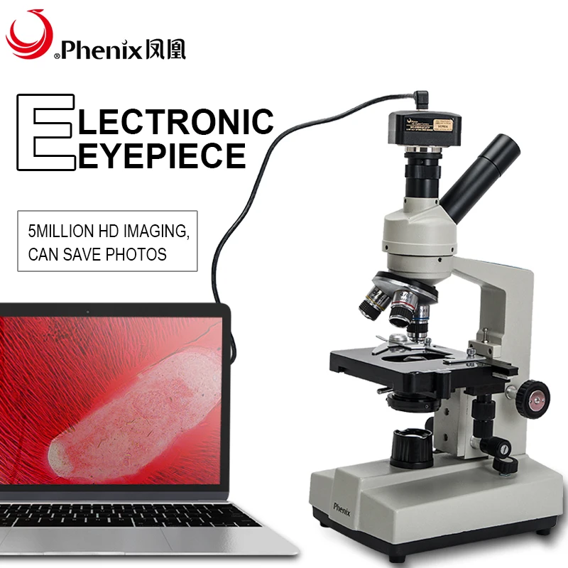 

Phenix USB Biological Microscope with 2MP 5MP Digital Camera 100X-1600X Monocular Students Science Microscopy Hot Sale Models