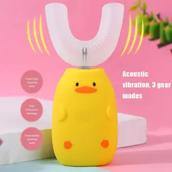 

Smart 360 Degrees Kids Automatic Sonic Electric Toothbrush U Shaped Head With Music For Kids Ultrasonic Mouthpiece Brush