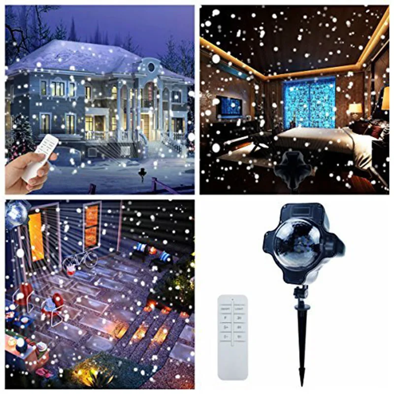Christmas Double Head Snowflake Projection Lights, ZBPP Outdoor LED