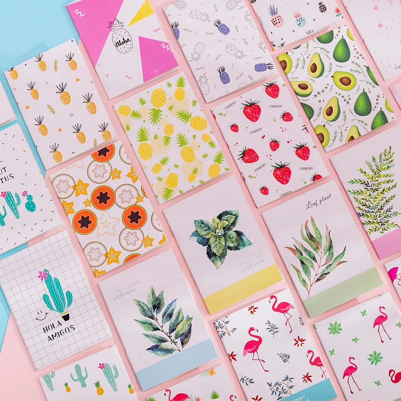

1 Pcs Soft Cover Flamingo Cactus Notebook Diary Drawing Sketchbook Portable Notepad Excercise Book Memo Pad Stationery Gift