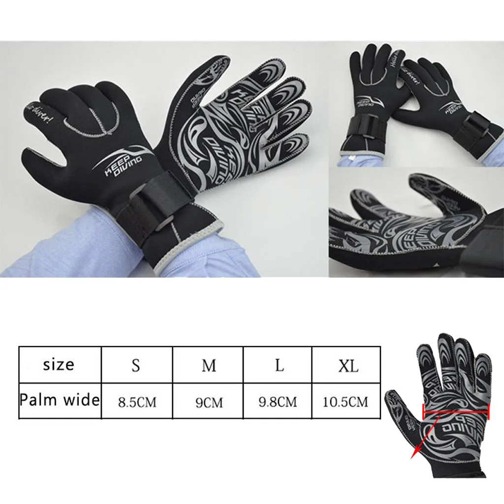 3mm Neoprene Scuba Diving Swimming Spearfishing Snorkeling Kayaking Canoeing Sailing WInter Warm Wetsuit Gloves Various Size