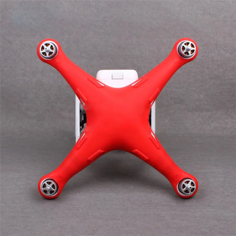 Red Защитный силиконовый чехол Phantom 3 для DJI Phantom 3 standard/4 K/Advance/Professional - Цвет: Red