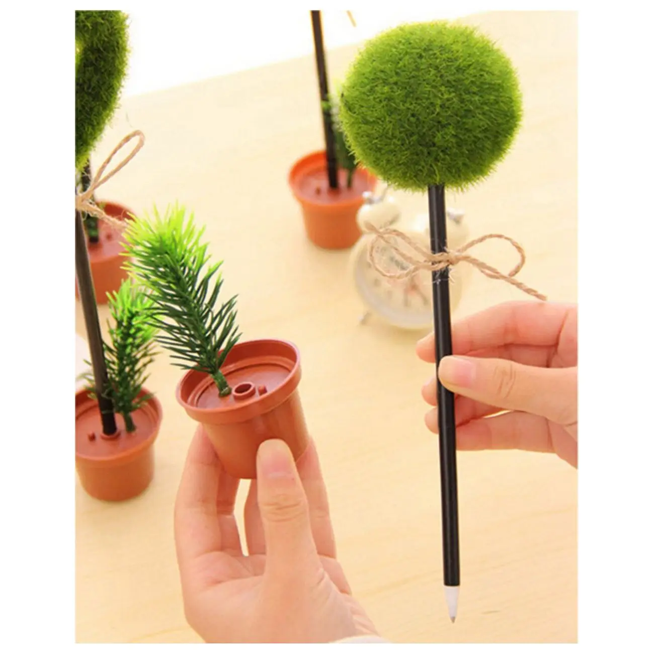 

Affordable Wholesales 80 Pcs Cute Cool Potted Plant Shape Personalized Promotional Ballpoint Pens Office School Supplies
