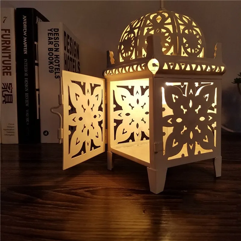 Марокканский металлический подсвечник в виде замка для чая украшение дома