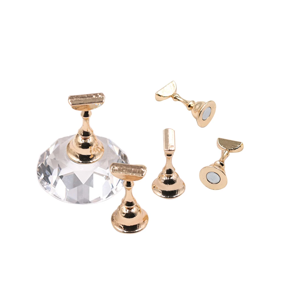 

1Set False Nail Tips Display Stand Holder Set Crystal Magnetic Showing Display Practice Holders For Nail Art Design