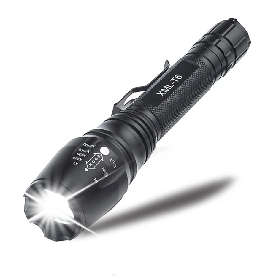 High power Ultra bright Police Military 5 Mode 6000 Lumen Tactical Self