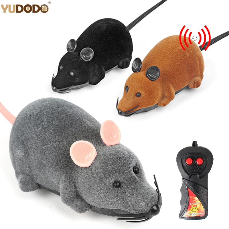 Digital baby Novelty Funny RC Wireless Remote Control Rat Mouse Toy for Cat Dog Pet Black,Gray,Brown 