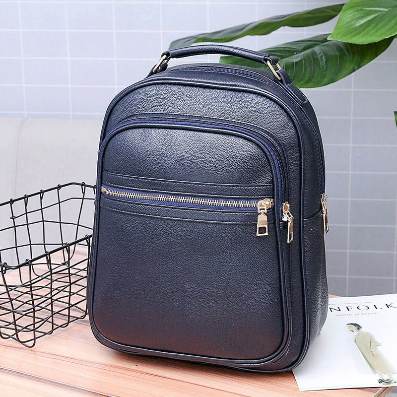 For Women Japanese Backpack Brand Solid Student Black Retro School Backpacks For Teenagers Mochila Notebook Purse Rucksack