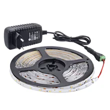 LED Strip Light 3528SMD Tape 12V 5M 60LED/s Waterproof IP65 Single Color Warm White,White,Red,Blue,Green,Yellow,Power Supply 2A