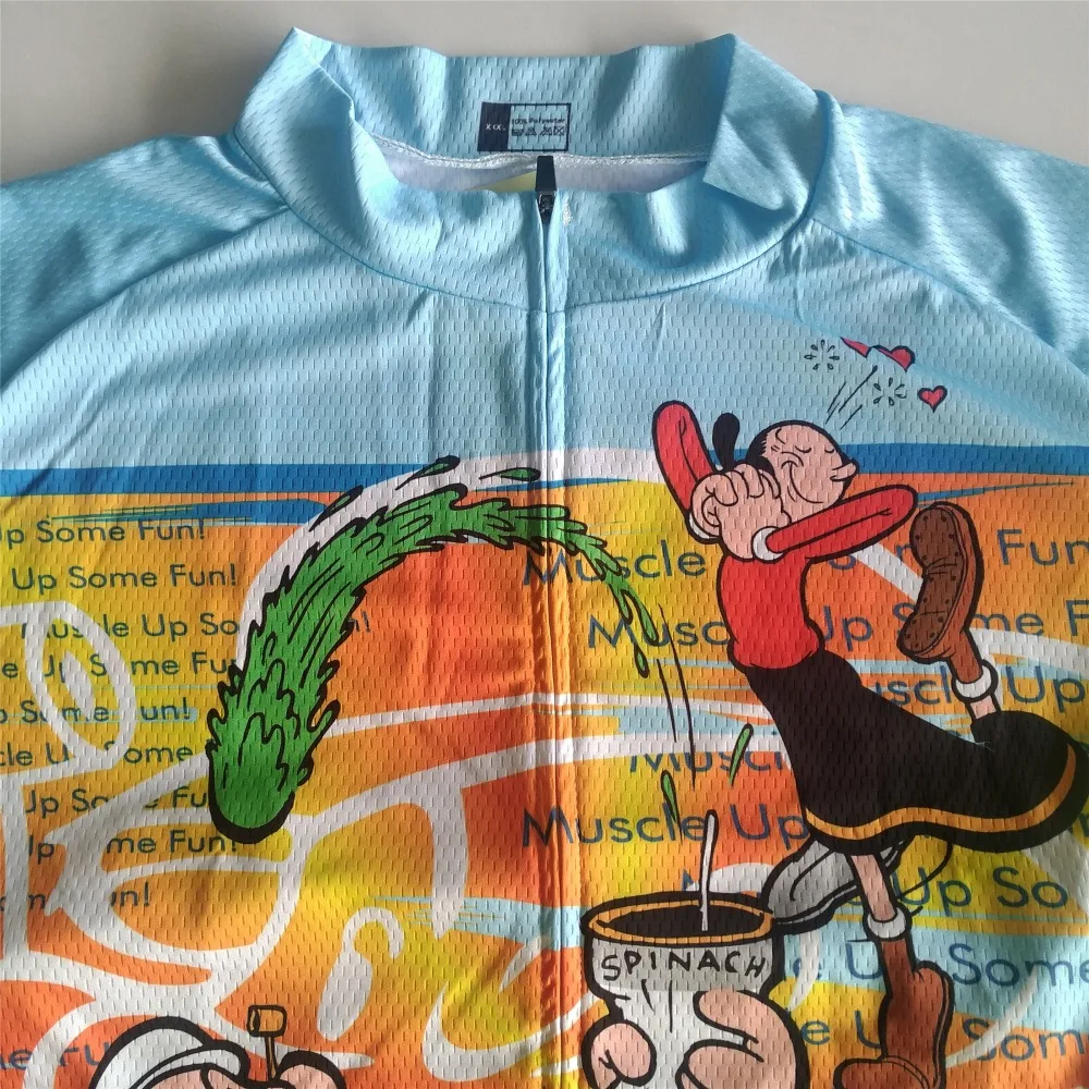 Popeye Ciclismo Jersey Ciclismo ropa de verano de carreras de bicicleta Deporte Tops Jersey de Ciclismo de manga corta traje de ropa de Ciclismo