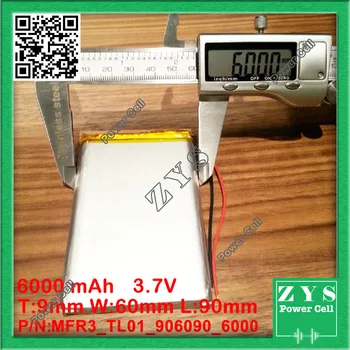 

Safety Packing (Level 4) 3.7v 6000mAH,[906090] PLIB; polymer lithium ion battery / Li-ion battery for tablet pc,power bank,Ebook