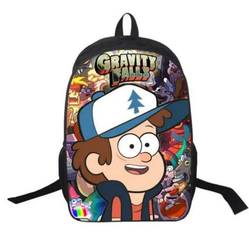 Children Anime Gravity Falls Backpack Boys Girls Cartoon Adventure Time