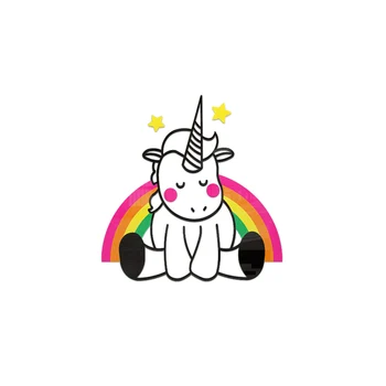 

Unicorn acrylic 3D wall stickers children's room lovely cartoon bedroom room wall paste bedside decorations
