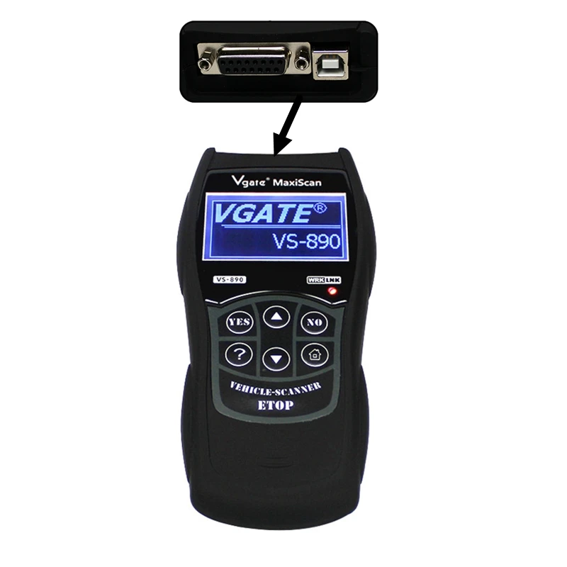Бесплатная доставка Новый считыватель кодов VGATE VS890 OBD2 универсальный сканер