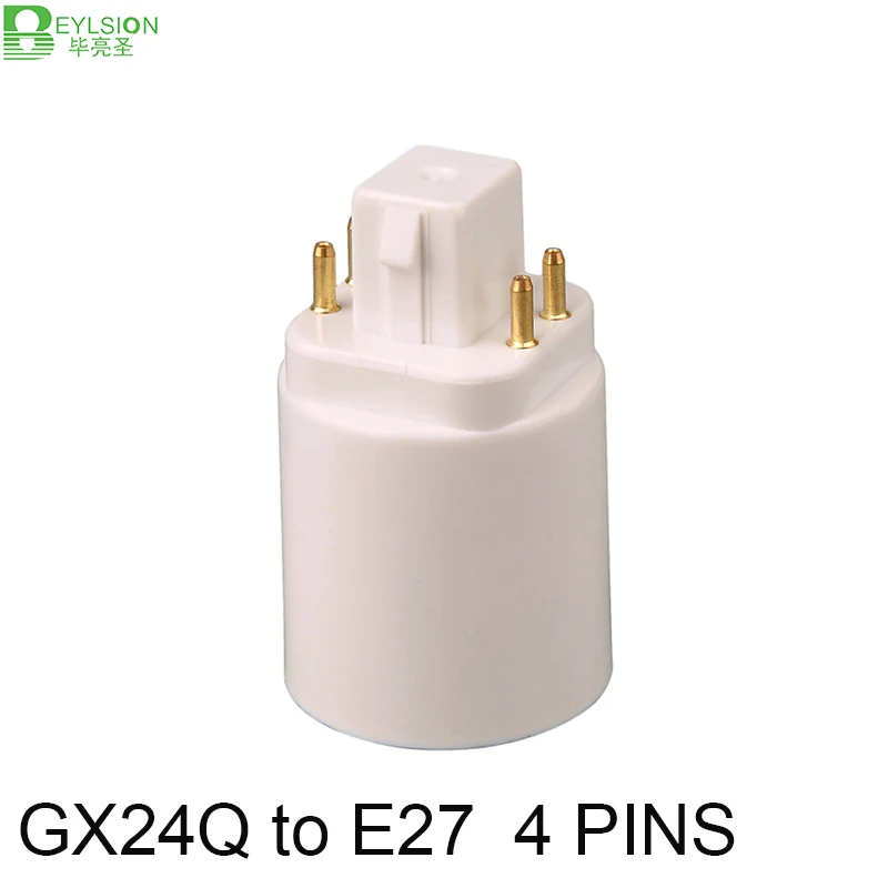 

BEYLSION 4 pins lamp socket adapter GX24Q to E27 E26 Bulb Holder Socket bulb base lamp holder converter LED Lights socket