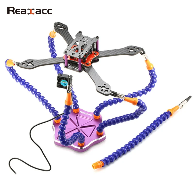 

Original Realacc Strange Third Hand Six Arm Soldering Station With USB Fan For RC Camera Racing Drone FPV Quadcopter Repair Tool