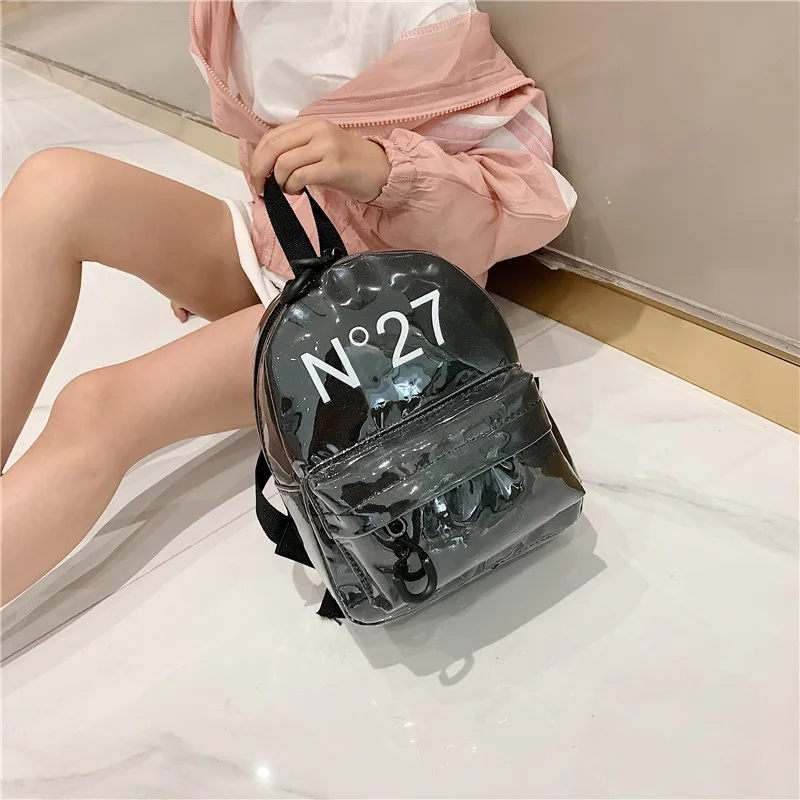 PUDCOCO модная прозрачная школьная сумка для девочек прозрачный ПВХ студенческий спортивный водонепроницаемый рюкзак на плечо для детей путешествия