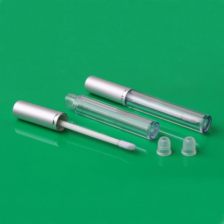 

30/50/100pcs 3ML Makeup Liquid Empty Lipstick Lip Gloss Tubes Transparent Cosmetic Packaging Container Silver Strip Tangent Lid