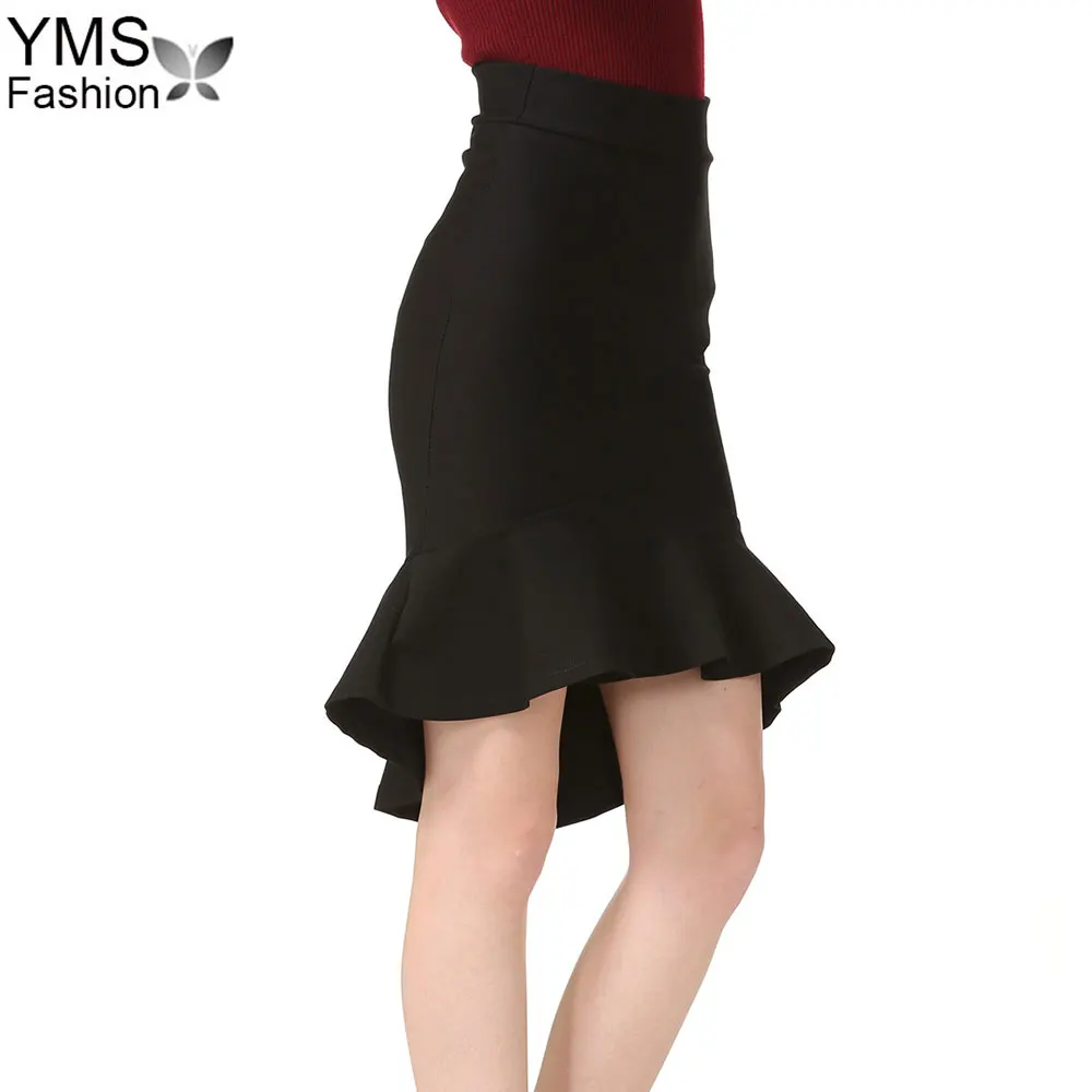 New Women Work Wear Mini Skirt 2017 Sexy Ruffles Lady Pencil Skirt