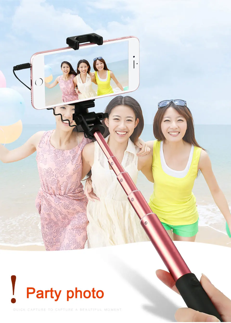 2019 New Arrivals Selfie Stick Bluetooth With Button For Android IOS System Tripod Selfie Stick Universal Mobile Phone (7)