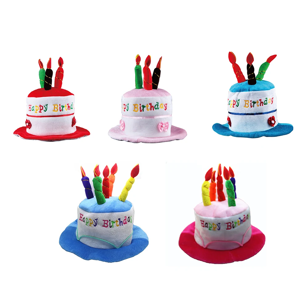 

Funny Happy Birthday Cake Top Hat Novelties Birthday Costume Candle Party Cap For Children Xmas Gift