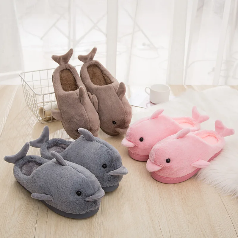 Dolphin Slippers Printed Unisex Slip On House Cotton Slippers Indoor /& Outdoor