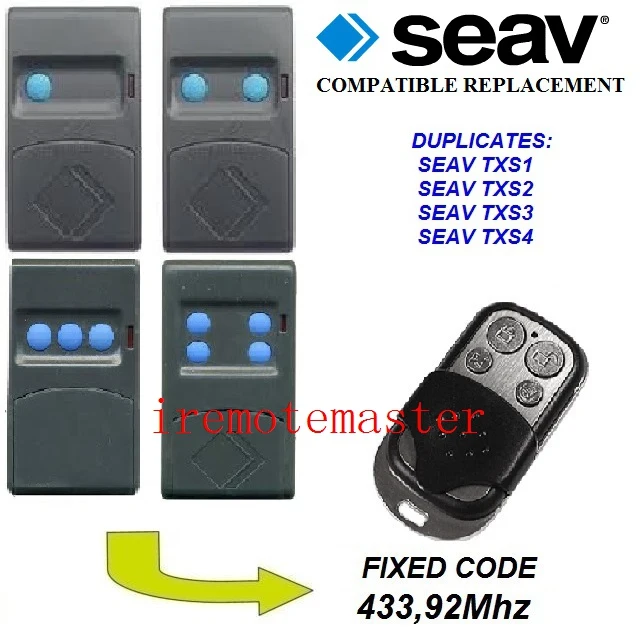 

SEAV txs1,txs2,txs3,txs4 compatible remote control replacement 433,92mhz