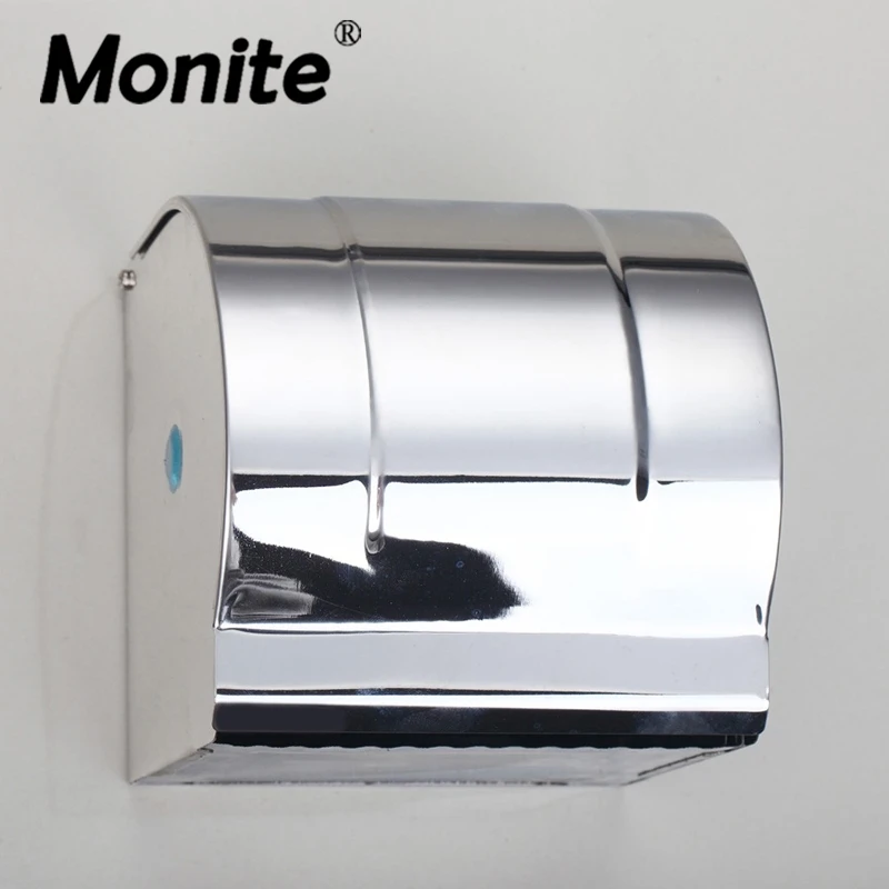 

Stainless Steel Toilet Paper Holder Roll Tissue Case with Cover Chrome Polished Paper Box