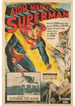 

VINTAGE SUPERMAN COMIC SILK POSTER Decorative painting 24x36inch