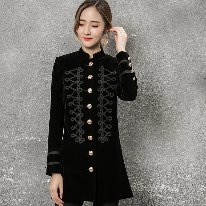 

2018 Autumn The British Wind Clear Line Decoration Three-dimensional High-end Tailored Suit Collar Windbreaker Women Fashion