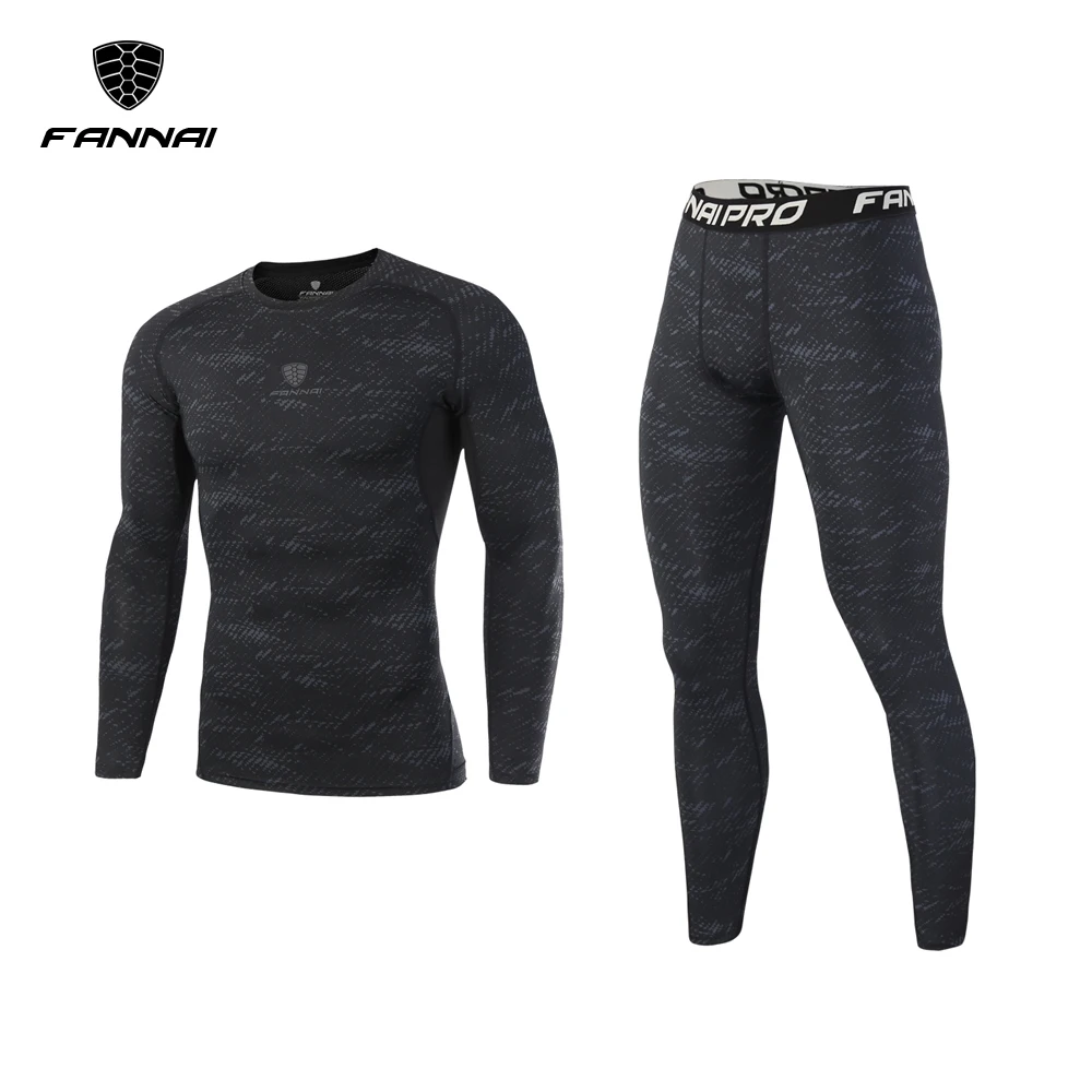 

Brand Men's Compression Sports Suit Men Gym Shirt Fitness Legging Male Gym T-Shirt Jogging Fitness Tights Outdoor Running Sets