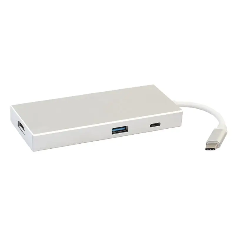Все в одном Тип-C USB-C многопортовый цифровой av-адаптер адаптер HDMI 3* USB3.0 USB 3.1 тип c зарядки SD& Micro SD Card Reader с pd